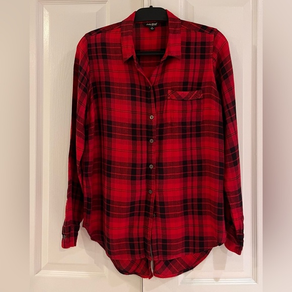 Lucky Brand Tops - Lucky Brand Red and Black Plaid Shirt